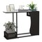 Costway 43.5'' Console Table with Faux Marble Top & 2 Storage Compartments Entryway Hallway